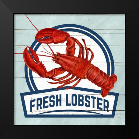 Fresh Lobster Black Modern Wood Framed Art Print by Allen, Kimberly