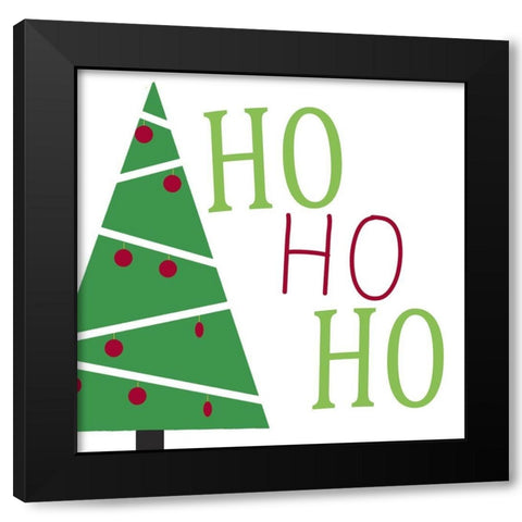 Ho Ho Ho Trees v2 Black Modern Wood Framed Art Print by Allen, Kimberly