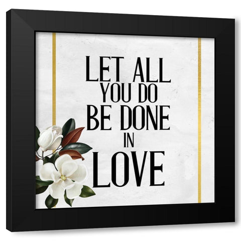 In Love 3 Black Modern Wood Framed Art Print with Double Matting by Alvarez, Cynthia