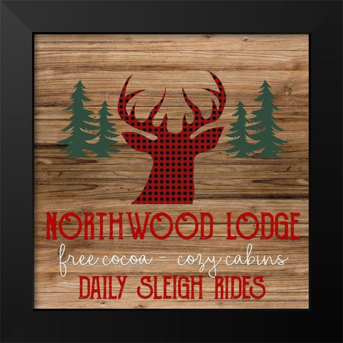 Northwood Lodge Black Modern Wood Framed Art Print by Allen, Kimberly