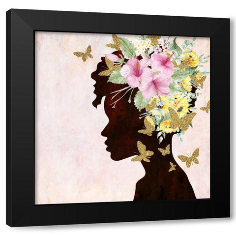 Butterfly Flight 2 Black Modern Wood Framed Art Print with Double Matting by Allen, Kimberly