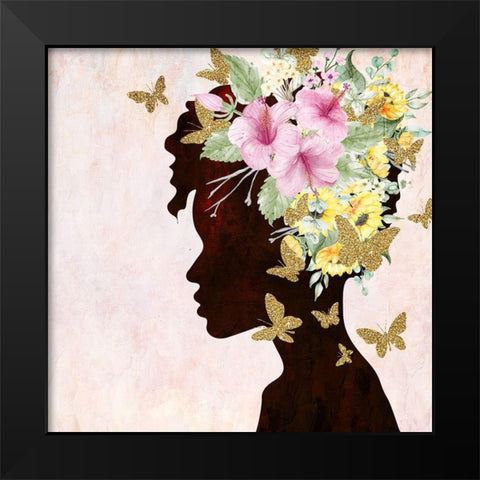 Butterfly Flight 2 Black Modern Wood Framed Art Print by Allen, Kimberly