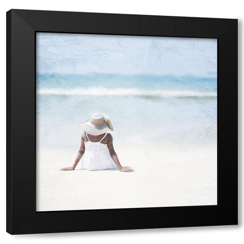 Serenity Time Black Modern Wood Framed Art Print with Double Matting by Allen, Kimberly