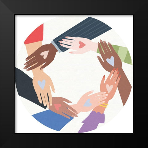 Together Black Modern Wood Framed Art Print by Bailey, Ann