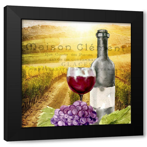 Chateau 3 Black Modern Wood Framed Art Print with Double Matting by Allen, Kimberly