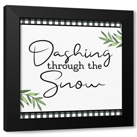 Dashing Black Modern Wood Framed Art Print by Allen, Kimberly