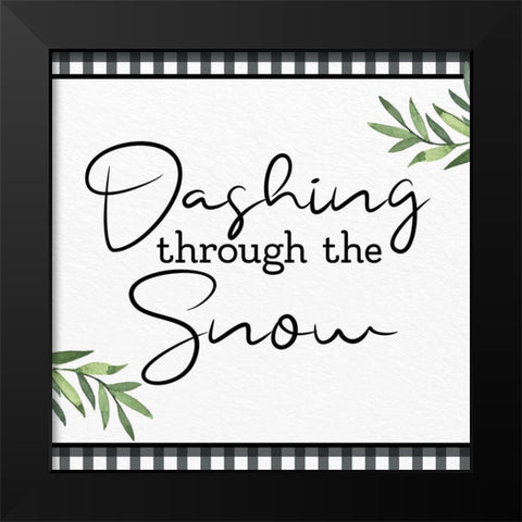 Dashing Black Modern Wood Framed Art Print by Allen, Kimberly