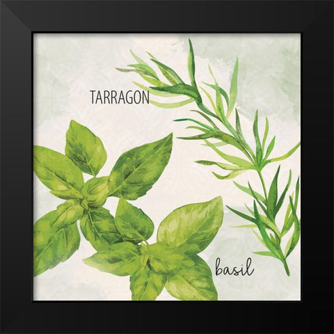 Fresh Herbs 1 Black Modern Wood Framed Art Print by Allen, Kimberly