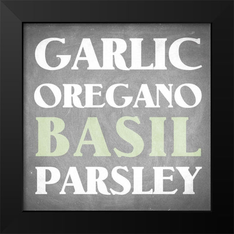 Fresh Herbs 2 Black Modern Wood Framed Art Print by Allen, Kimberly