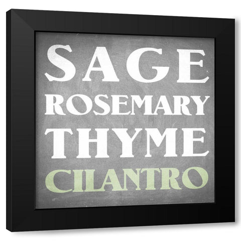 Fresh Herbs 4 Black Modern Wood Framed Art Print with Double Matting by Allen, Kimberly