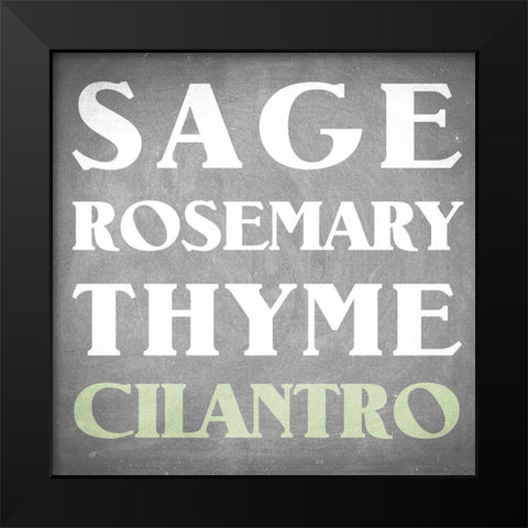 Fresh Herbs 4 Black Modern Wood Framed Art Print by Allen, Kimberly