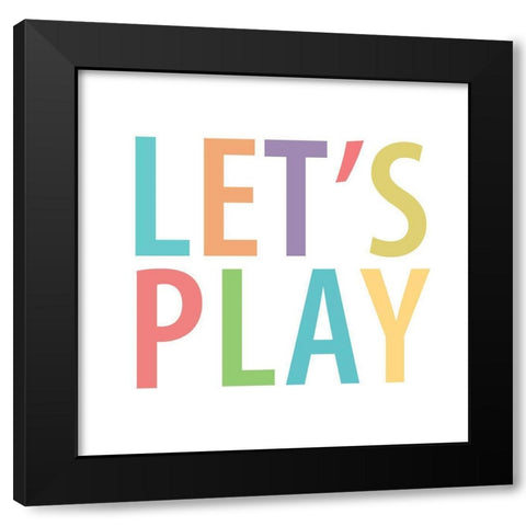 Lets 1 Black Modern Wood Framed Art Print with Double Matting by Allen, Kimberly