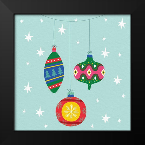 Ornaments Black Modern Wood Framed Art Print by Allen, Kimberly