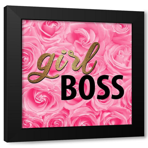 Girl Boss Lips 2 Black Modern Wood Framed Art Print with Double Matting by Allen, Kimberly