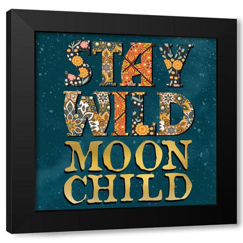 Moon Child 2 Black Modern Wood Framed Art Print by Allen, Kimberly