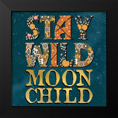Moon Child 2 Black Modern Wood Framed Art Print by Allen, Kimberly