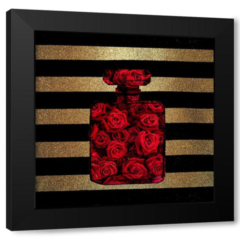 Perfume Roses 1 Black Modern Wood Framed Art Print with Double Matting by Allen, Kimberly