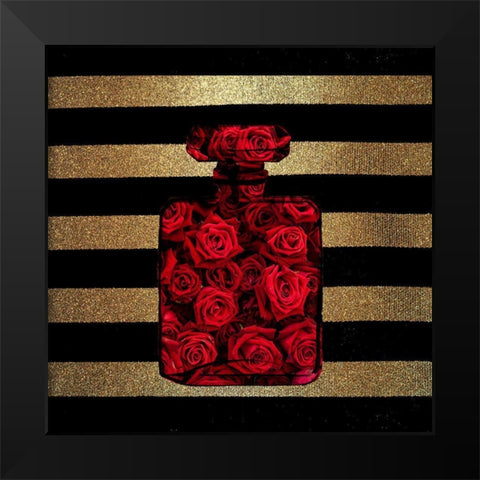 Perfume Roses 1 Black Modern Wood Framed Art Print by Allen, Kimberly