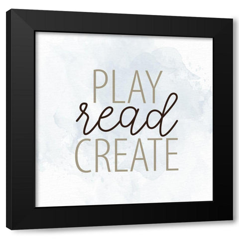 Play Read 1 Black Modern Wood Framed Art Print with Double Matting by Allen, Kimberly