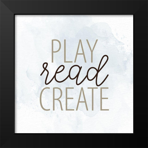Play Read 1 Black Modern Wood Framed Art Print by Allen, Kimberly