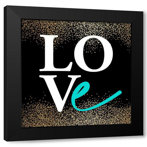 Teal Fashion 3 Black Modern Wood Framed Art Print with Double Matting by Allen, Kimberly