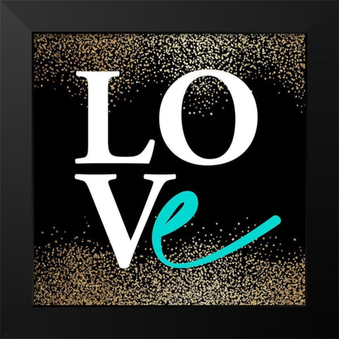 Teal Fashion 3 Black Modern Wood Framed Art Print by Allen, Kimberly