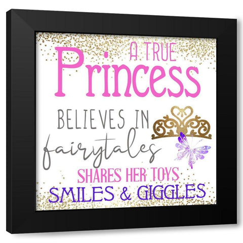 A Princess 2 Black Modern Wood Framed Art Print with Double Matting by Allen, Kimberly