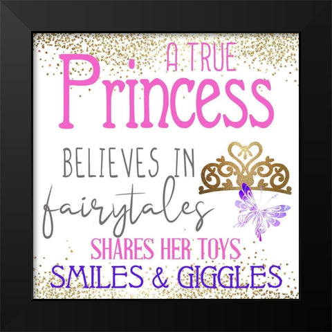 A Princess 2 Black Modern Wood Framed Art Print by Allen, Kimberly