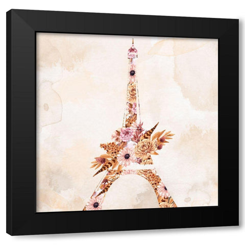 Paris Fall Blooms 1 Black Modern Wood Framed Art Print by Allen, Kimberly