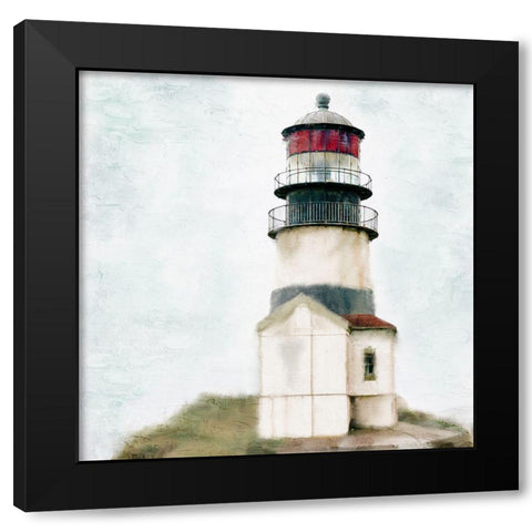 Old Lighthouse Black Modern Wood Framed Art Print by Allen, Kimberly