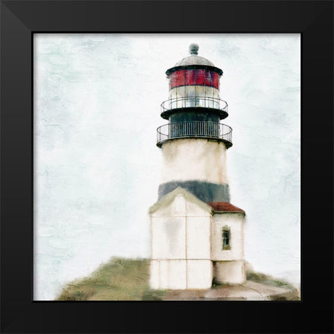 Old Lighthouse Black Modern Wood Framed Art Print by Allen, Kimberly