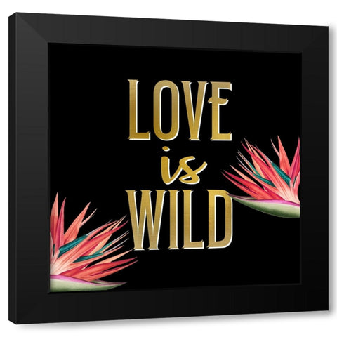 In the Palms Leopards 3 Black Modern Wood Framed Art Print by Allen, Kimberly