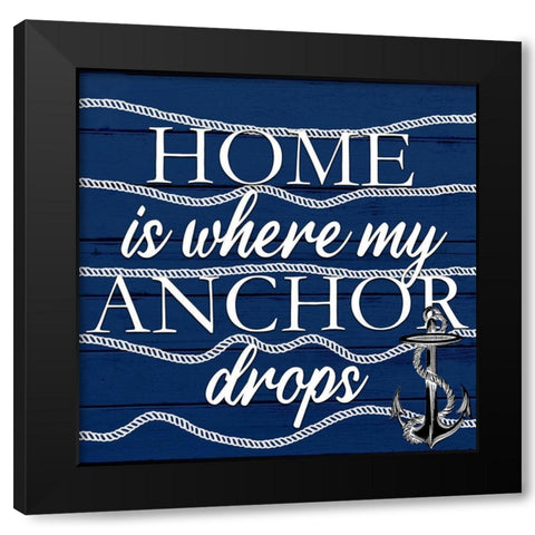 Home Anchor Black Modern Wood Framed Art Print by Allen, Kimberly