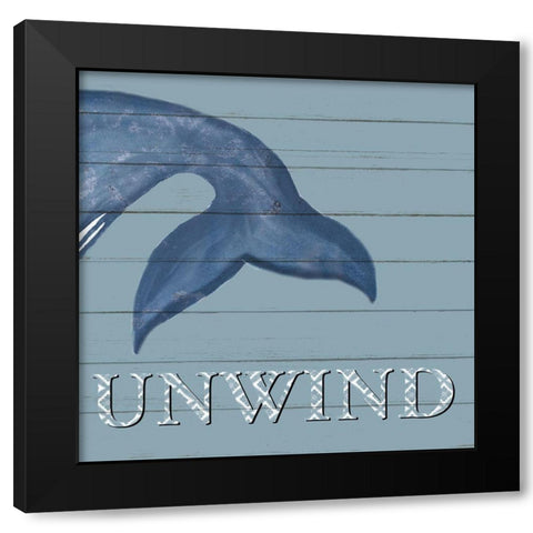 Coastal Unwind Black Modern Wood Framed Art Print with Double Matting by Allen, Kimberly