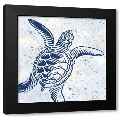 Spotted Sea 1 Black Modern Wood Framed Art Print with Double Matting by Allen, Kimberly