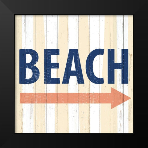 To the Beach Black Modern Wood Framed Art Print by Allen, Kimberly