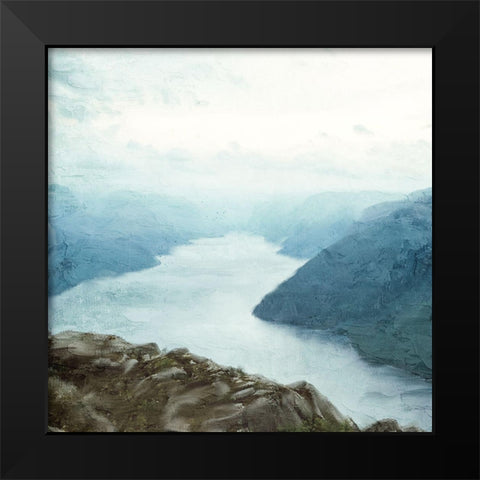 Up the River Black Modern Wood Framed Art Print by Allen, Kimberly