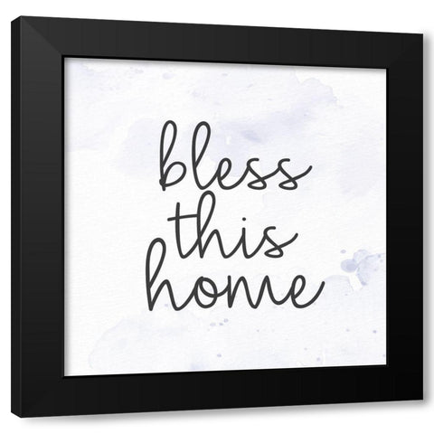 Bless Black Modern Wood Framed Art Print with Double Matting by Allen, Kimberly