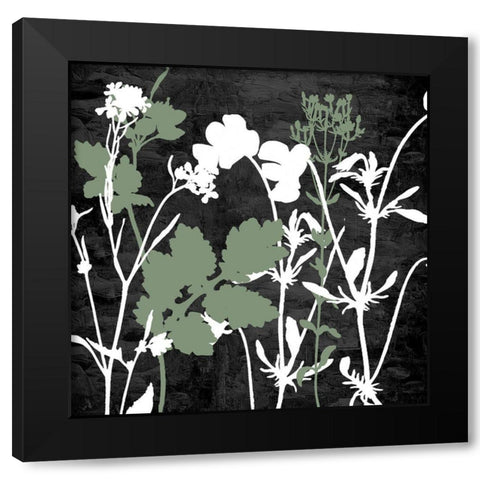 Sketched Field 2 Black Modern Wood Framed Art Print with Double Matting by Allen, Kimberly