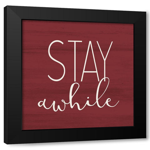 Stay Black Modern Wood Framed Art Print with Double Matting by Allen, Kimberly