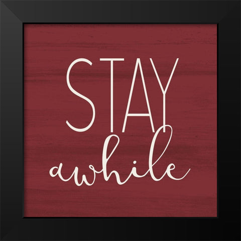Stay Black Modern Wood Framed Art Print by Allen, Kimberly
