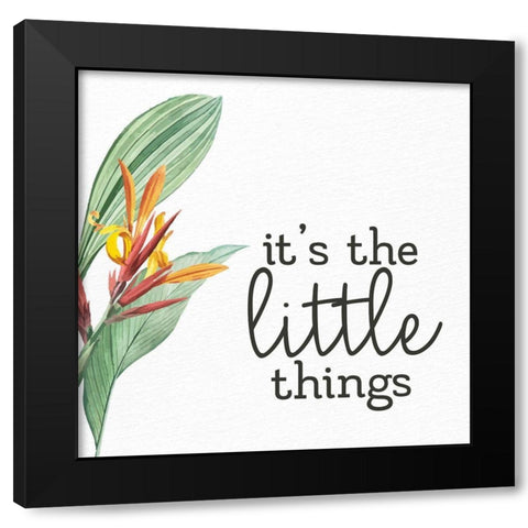 The Little Things Black Modern Wood Framed Art Print with Double Matting by Allen, Kimberly