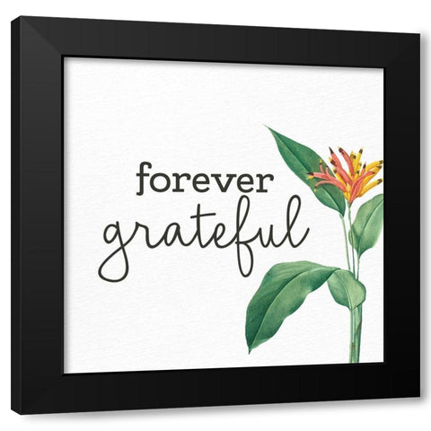 Forever Grateful Black Modern Wood Framed Art Print with Double Matting by Allen, Kimberly