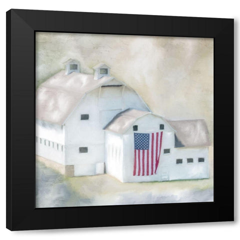 American Barn Black Modern Wood Framed Art Print with Double Matting by Allen, Kimberly