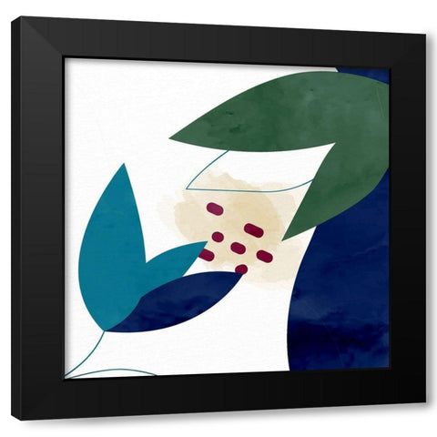 Organic Floral 2 Black Modern Wood Framed Art Print with Double Matting by Allen, Kimberly