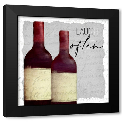 Good Times Wine 2 Black Modern Wood Framed Art Print by Allen, Kimberly