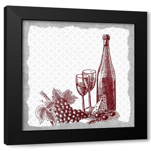 Good Times Wine 4 Black Modern Wood Framed Art Print by Allen, Kimberly