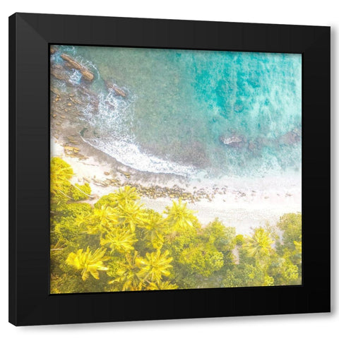 Tropic Aerial 1 Black Modern Wood Framed Art Print by Allen, Kimberly