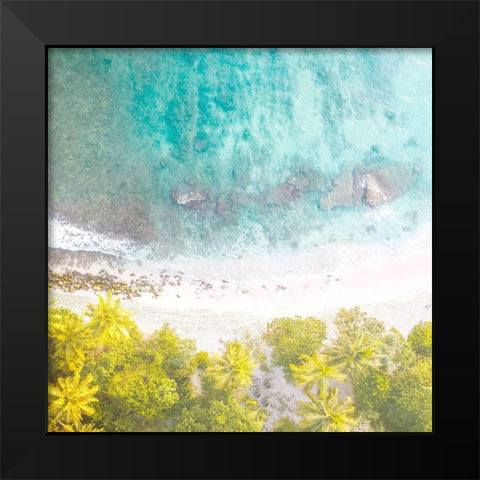 Tropic Aerial 2 Black Modern Wood Framed Art Print by Allen, Kimberly