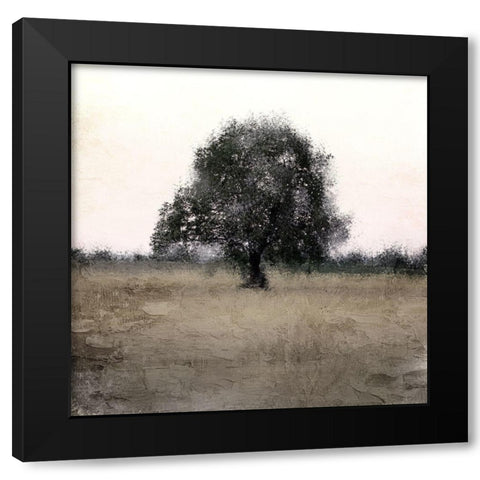 Tree Silhouette Black Modern Wood Framed Art Print with Double Matting by Allen, Kimberly